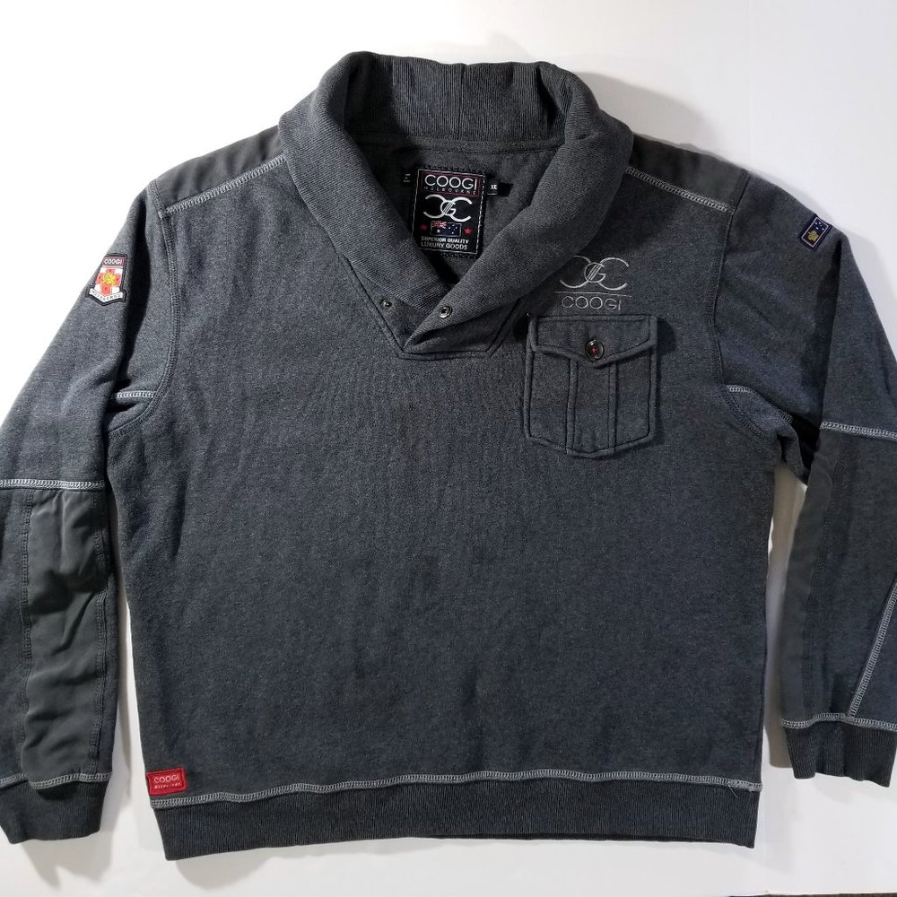COPY - COOGI Soft & Warm Grey Sweatshirt w/ Chest Pocket